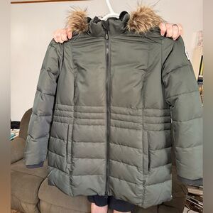 Arctic Expedition Womens green Jacket with Zippered Sleeves